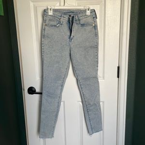 Acid Wash High Rise Skinny Jeans